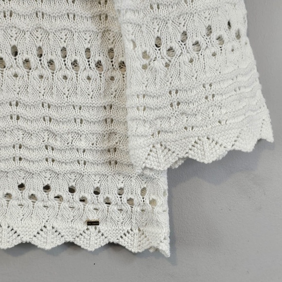 Ted Baker White Crochet Embroidred Knit Top Sz. 2 - Picture 6 of 10